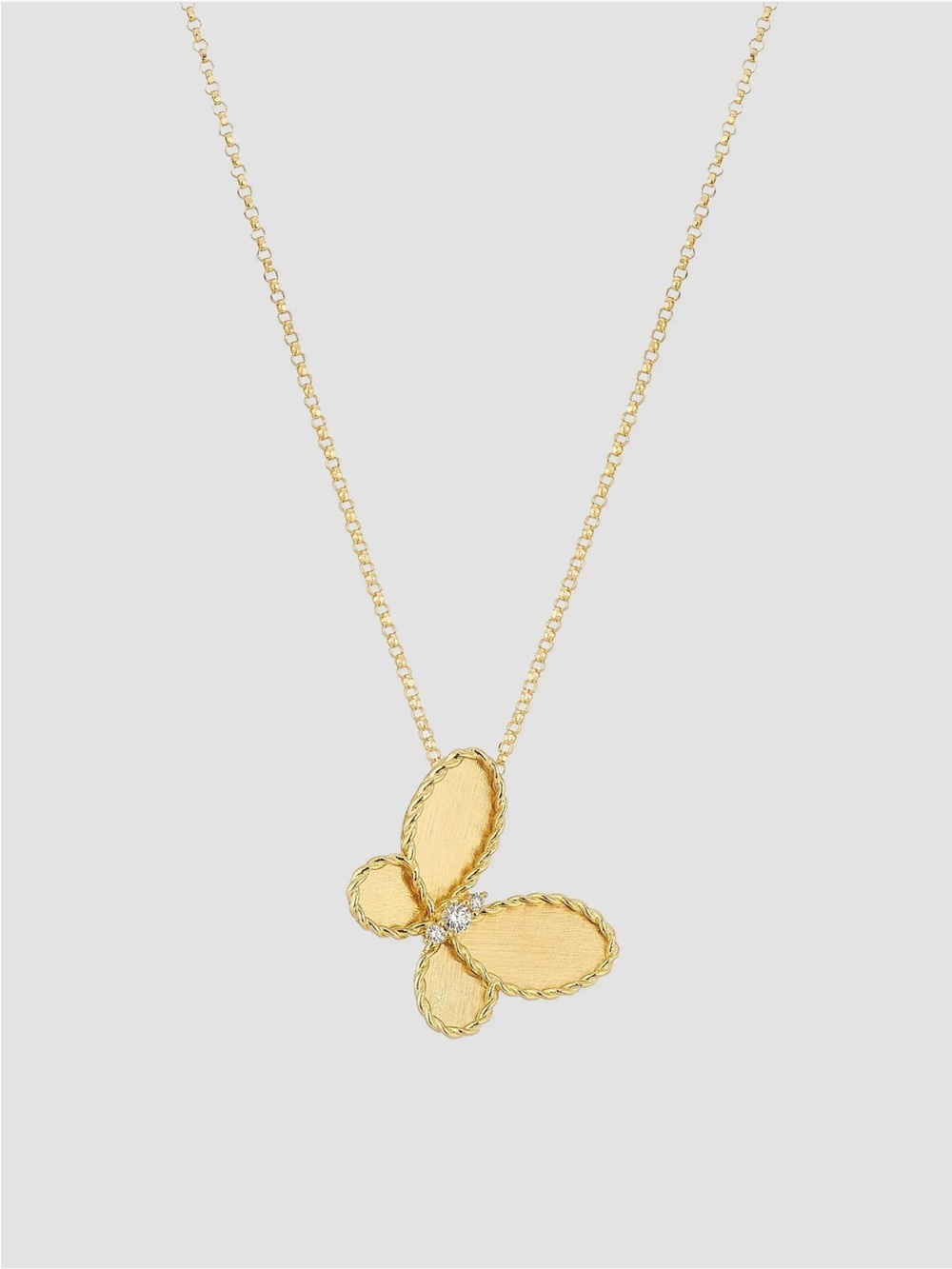 Roberto Coin Jasmine Diamond Butterfly Pendant Necklace